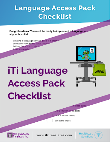 Language Access Pack Checklist Medical Interpreters Free Resource