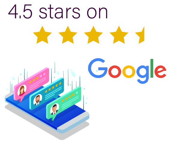 4.5 google stars - transparent - Website Localization Audit Offer
