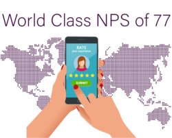 World class NPS of 77