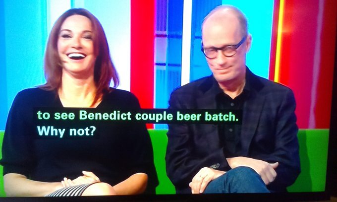 Benedict Cumberbatch translated as Benedict couple beer batch.
