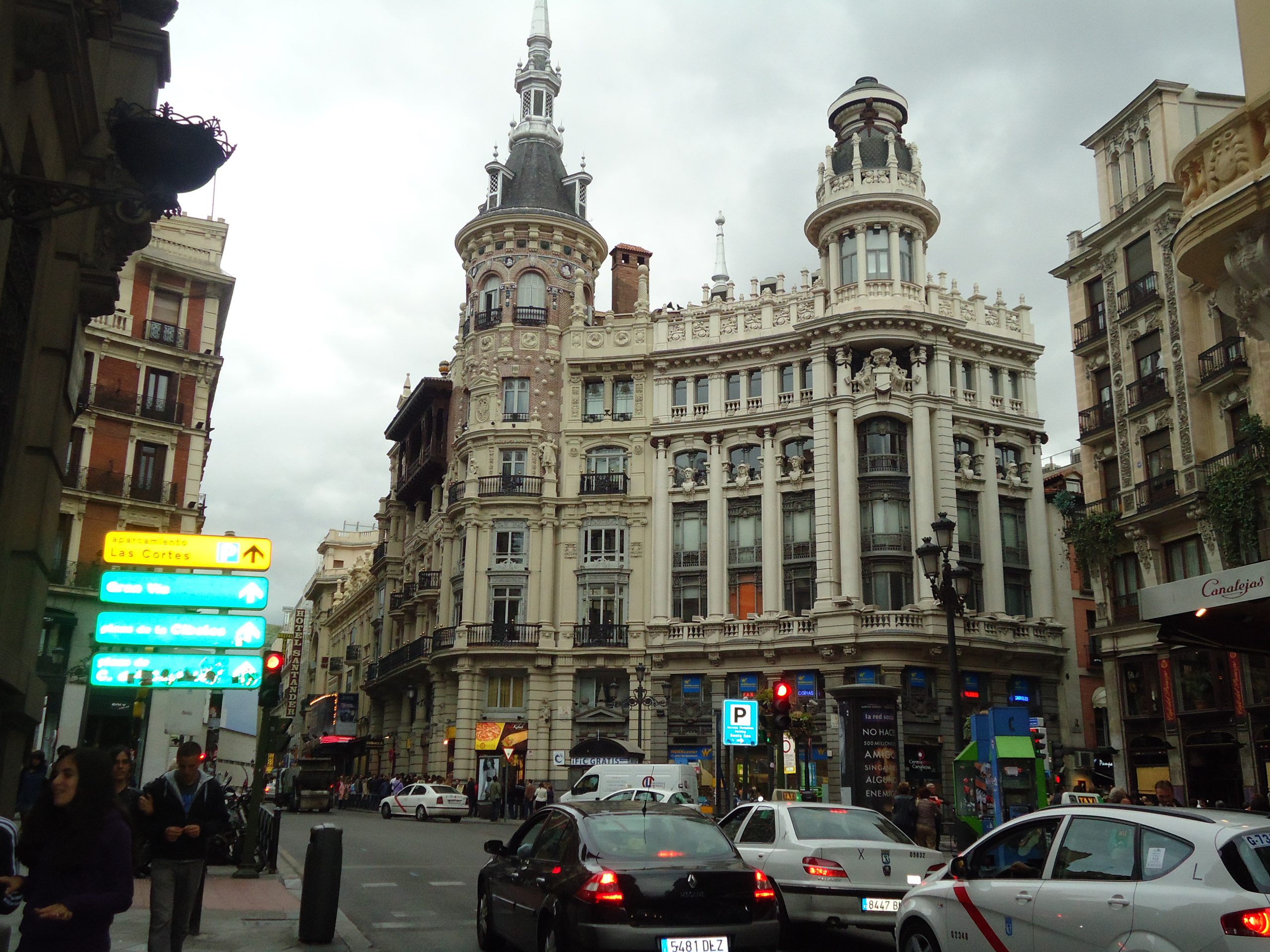 Avenida Gran Via in Madrid, Spain