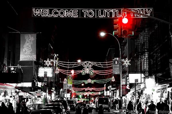 Welcome to little Italy sign in New York City