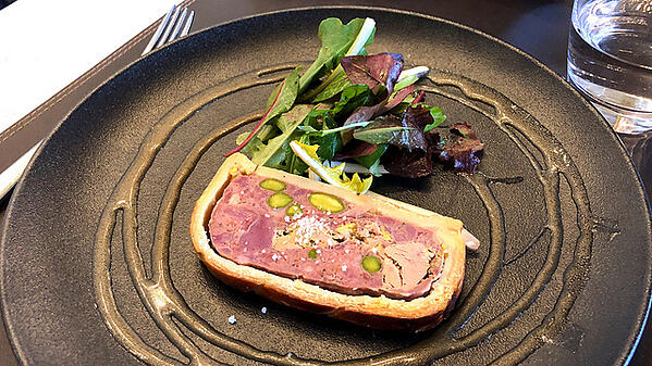 Plate of beef and greens