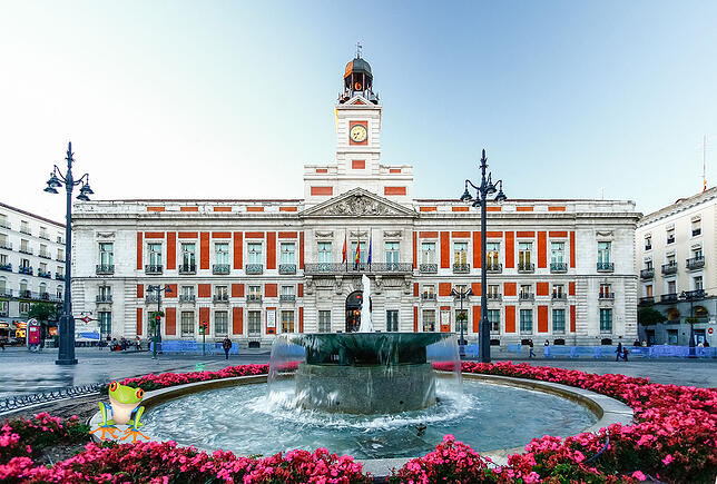Plaza in Madrid, Spain