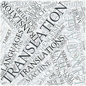 Word art compilation related to translation and languages