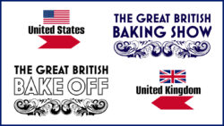 United States: The Great British Backing Show. United Kingdom: The great britishin bakeoff.